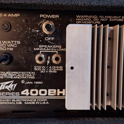 Peavey Bass Mark III Series 400BH 300-Watt Bass Guitar Head Late 1970s - Black image 7