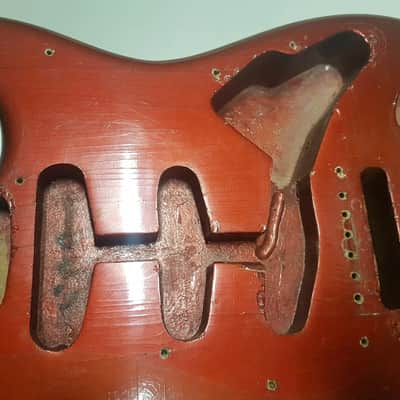1969 FENDER STRATOCASTER BODY USA - CANDY APPLE RED image 2