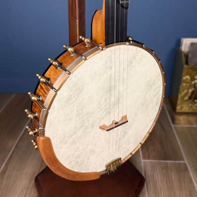 Limited Edition Ome Jasmine 12" 5-String Curly Maple Banjo with Mahogany Neck & Rolled Brass Tone Ring (only 25 made) image 6