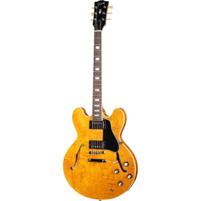 Gibson ES-335 Figured Sem-Hollow Electric Guitar - Honey Amber image 2