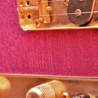 American Fender Custom Telecaster 2017 Magenta Sparkle Heavy Relic Lindy Fralins image 16