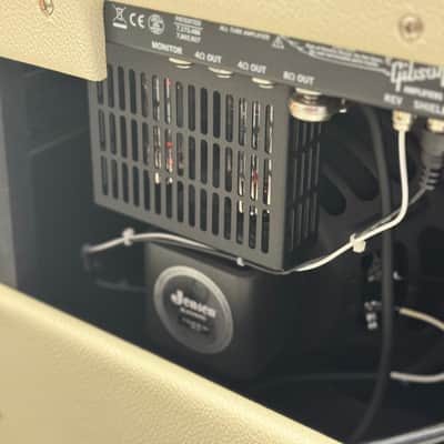 Gibson Dual Falcon 20 2-Channel 15-Watt 2x10" Guitar Combo 2024 - Present - Cream Bronco Vinyl with Oxblood Grille image 4