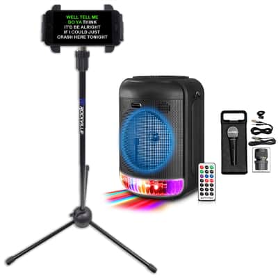 Technical Pro LIT8 Portable Bluetooth Karaoke Machine System w LED+Tablet Stand image 1