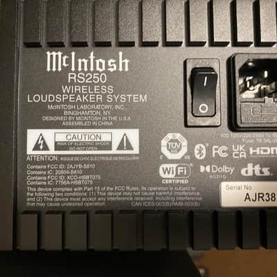 McIntosh RS250 Wireless Speaker System 2014 - Present - Black image 13