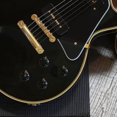 2022 Gibson Custom Shop 1954 Reissue Les Paul Custom 70th Anniversary Electric Guitar Black Ebony + COA OHSC image 7