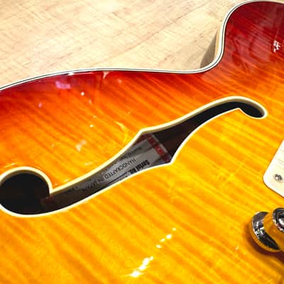 Gretsch G6659T Players Edition Fab Gear Broadkaster Jr. Center Block Flametop with Bigsby Electric Guitar 2025 - Cherry Sunburst image 13