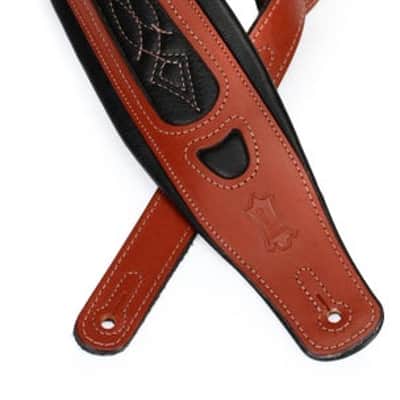 Levy's PM31 Veg-Tan Leather Guitar Strap - Walnut image 2