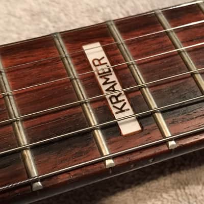 Kramer Pacer Deluxe 1987 Candy Apple Red Bound Headstock 12th Fret Kramer Inlay image 7