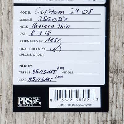 PRS Paul Reed Smith Custom 24-08 Electric Guitar Platinum Metallic Natural Back image 11