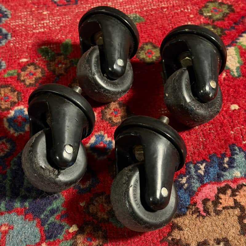 Marshall Homa 1970's Castor Wheel Set - Black x 4 image 1