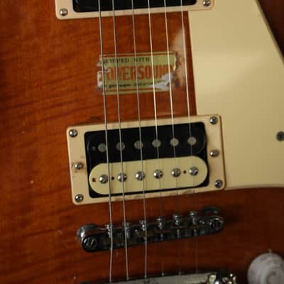 Vintage 80's Cort Les Paul Copy - Set Neck - Sunburst Flame Top image 3