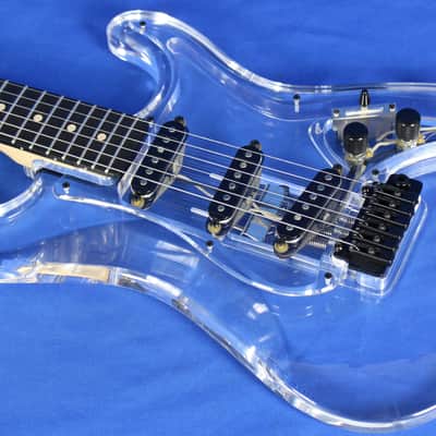 All Music Inc USA Private Collection #14 Acrylic Clear Strat Electric Guitar George  Fedden image 5