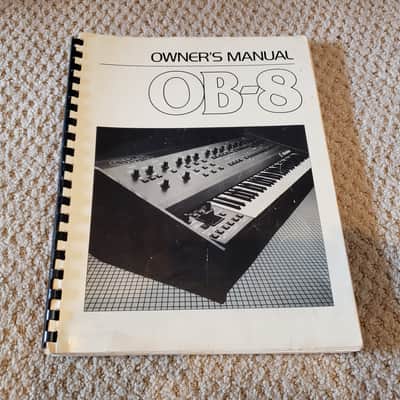 Original Vintage Oberheim OB-8 Synthesizer Owners Manual