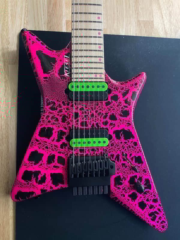 Kiesel CL7 Pink Burst キルテッドメイプル 7弦 Kiesel CL7 Pink Burst