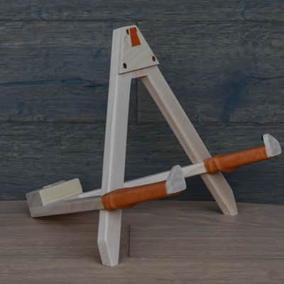 Acoustic Guitar Stand, Handmade Maple Wood Furniture in Light Color image 3