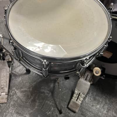 Vintage 1970's Rogers 7-Piece Drum Set, Black w/ Dyna-Sonic Custom Build Roger's Snare & Hardware image 5
