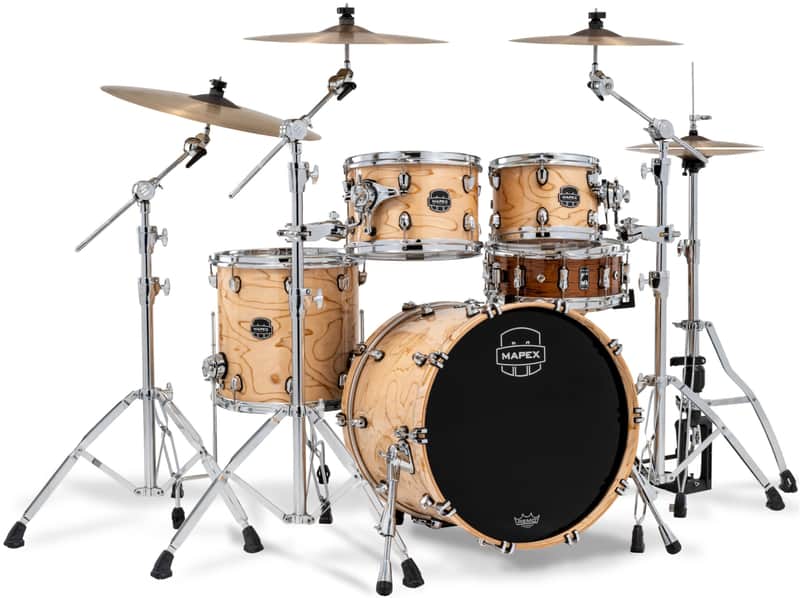 MAPEX IT SR504XZXN DRUM SET SATURN VI NATURAL MAPLE BURL image 1