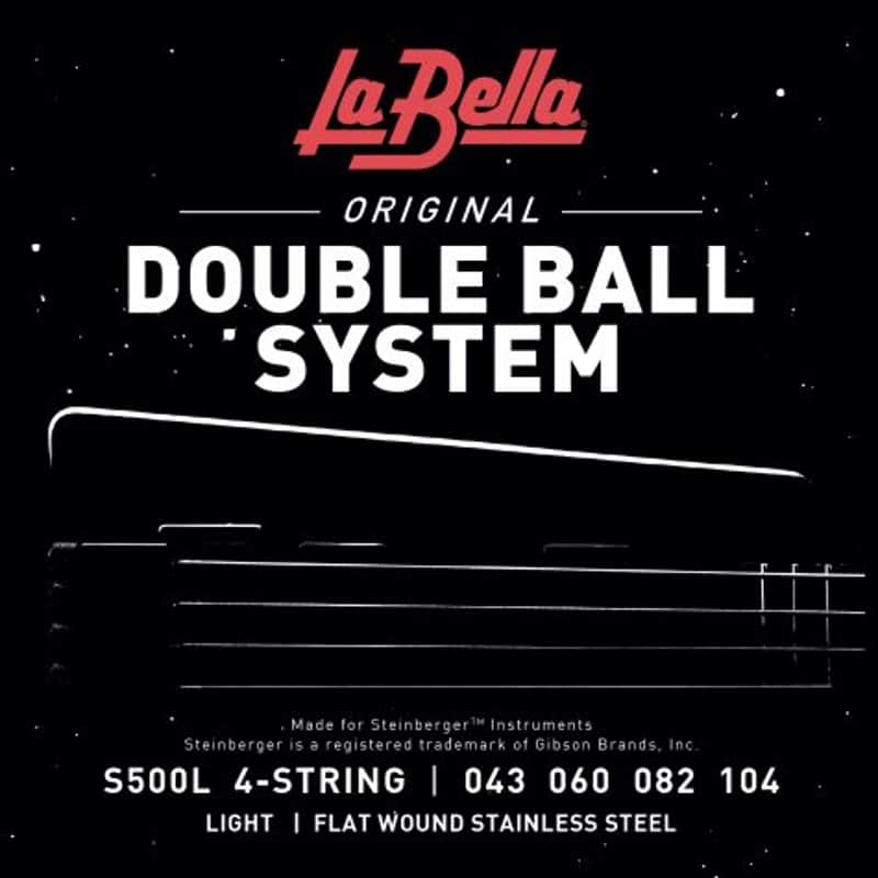 La Bella Double Ball Bass Strings - S500L Stainless Steel Flat Wound .043-.060-.082-.104 image 1