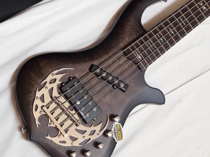 TRABEN Array Attack 5-string BASS guitar Black Burl - NEW