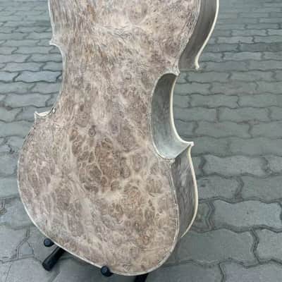 Professional song unfinished Cello 4/4 Solid Bird's eye maple back old spruce top image 8
