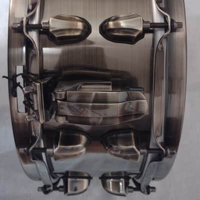 Mapex Black Panther Brass Cat 14x5.5" Brass Snare Drum with Brass Hardware - Antique Brass image 7