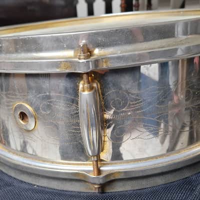 Extremely Rare Gretsch 4160G Round Badge COB Snare – 24k Gold Plated, image 16