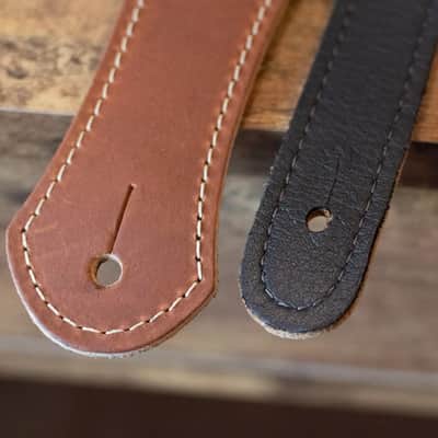 Gibson Classic Leather Guitar Strap Brown image 4