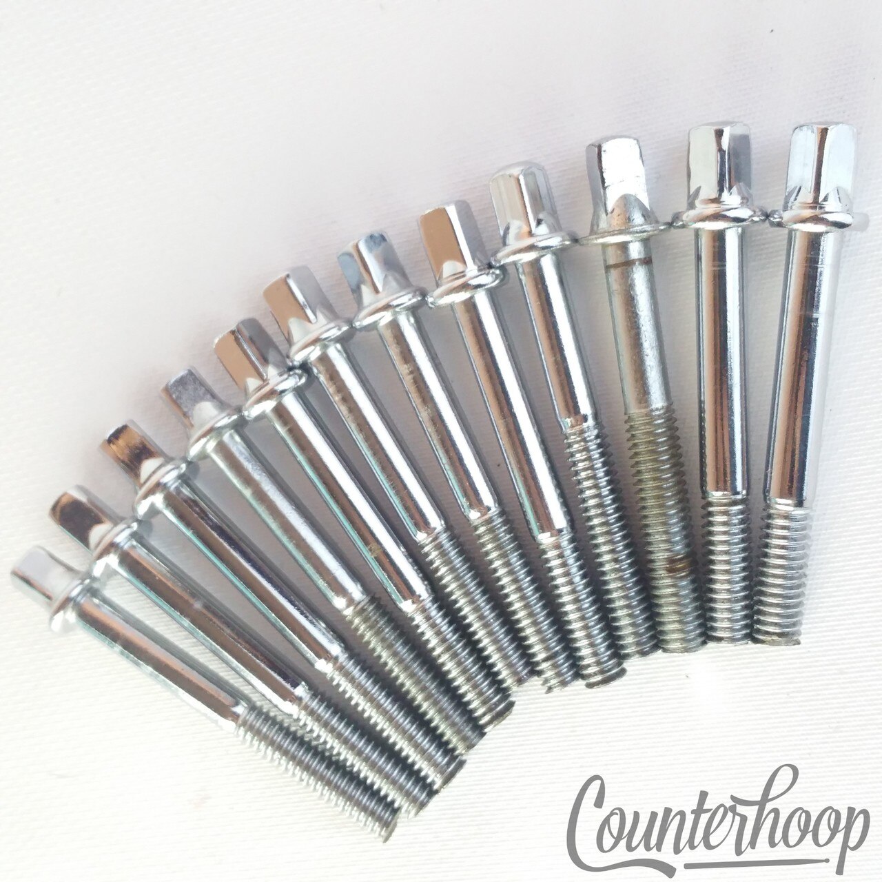 Pearl 12x Tension T-Rods 1 13/16" Metric Ride Tom/Snare Drum Chrome Vintage 60s — main photograph