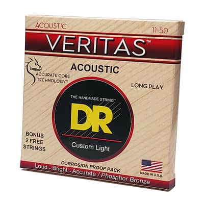 DR VTA-11 Veritas Coated Core Phosphor Bronze Acoustic Guitar Strings 11-50 - Acustic Guitar Strings image 4