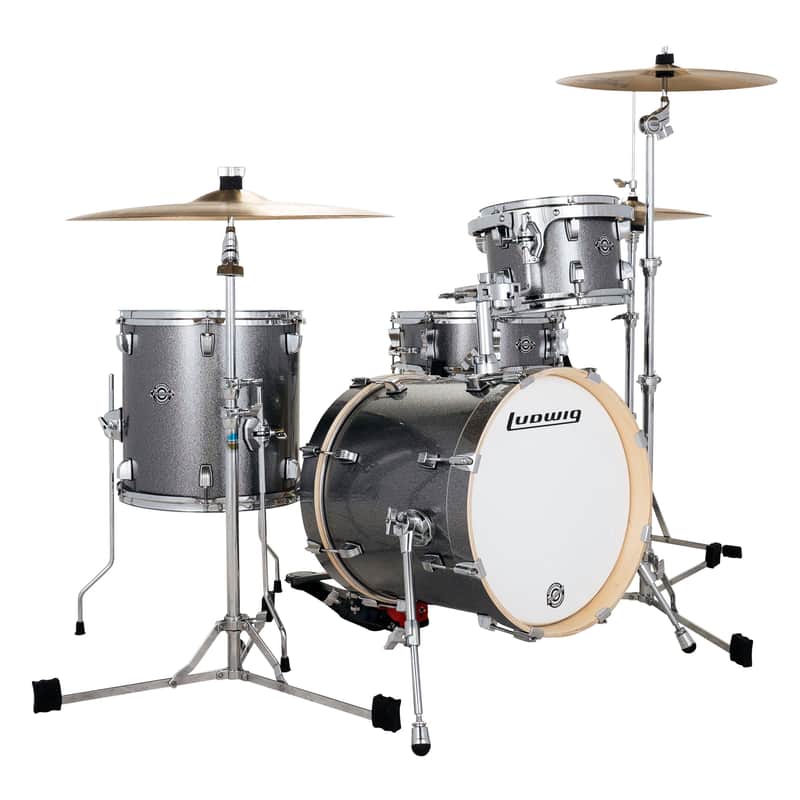 Ludwig Breakbeats by Questlove 4-Piece Shell Pack w/16" Kick - Frosted Sparkle image 1