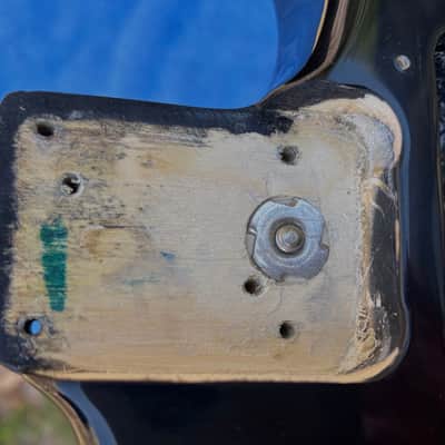 1990s American Standard / Strat Plus Stratocaster guitar body, classic black finish image 8
