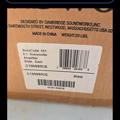 Cambridge SoundWorks BassCube 851 100W 8in Powered Subwoofer Black RCA/3.5 image 6
