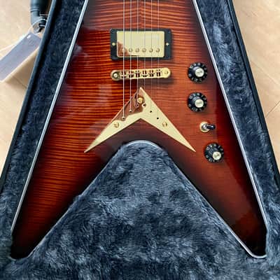 (2022) Gibson Custom Shop Dave Mustaine Signature Flying V EXP - Red Amber Burst image 3