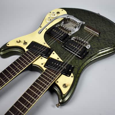 1966 Mosrite Double Neck 6/12 Rare 1 of 1 Custom Snake Skin w/OHSC image 8