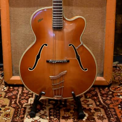 Vintage 1958 Hofner Committee Acoustic Birds Eye Maple Archtop Guitar w/ Case image 3