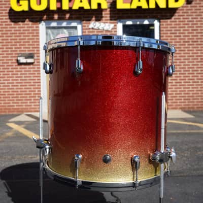Yamaha/Japan AFT516 Maple Custom Absolute 16x16" Maple Floor Tom - Apple Sparkle Fade Lqr. image 5