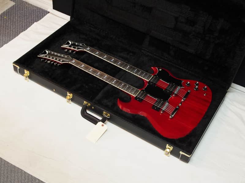 DEAN USA Gran Sport DOUBLE-NECK electric Guitar in Trans Cherry with Dean Hard Shell Case image 1