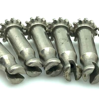 Vintage Fender Slotted Tuner Posts/Gears - Mid 70’s-Late 70’s - Nickel image 6