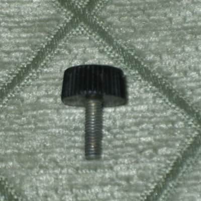 ONE used genuine Boss thumb screw (black hard plastic head) 1990s -2010s - HEAD: Black hard plastic- Top Side has light surface cloudiness, outer sides are ribbed - have some tiny nicks /  threaded shaft is silver color metal (but has discoloration) image 19
