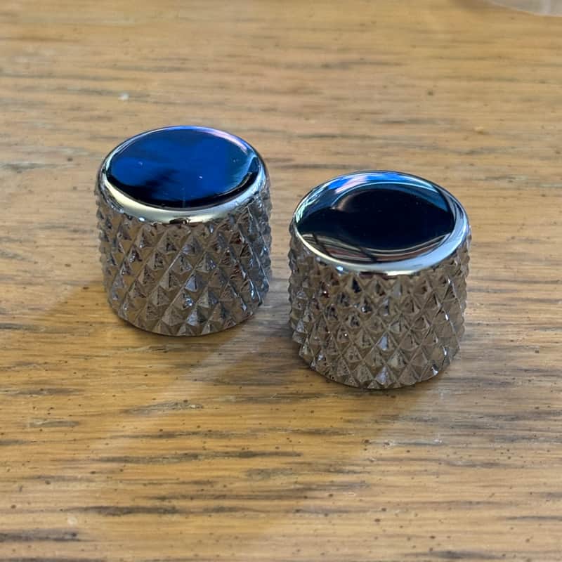 Fender Heavy Knurled Telecaster Chrome Barrel Knobs Flat Top John 5 J5 Triple Deluxe Telecaster Tele image 1