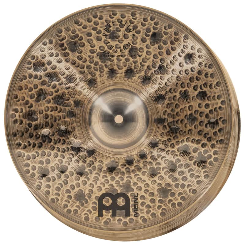 Meinl 15" Pure Alloy Custom Extra Thin Hammered Hi-Hat Cymbals (Pair) image 1