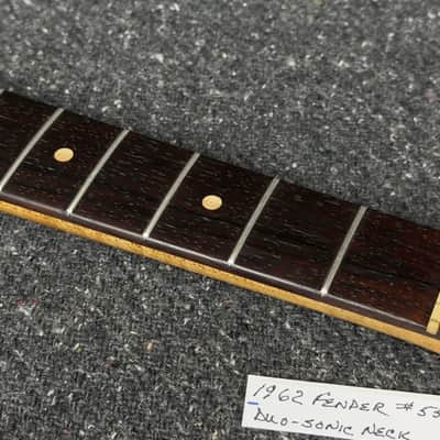 1962 Fender Duo-Sonic Guitar Neck Original Finish Excellent +orig.Ferrules(#552) image 6