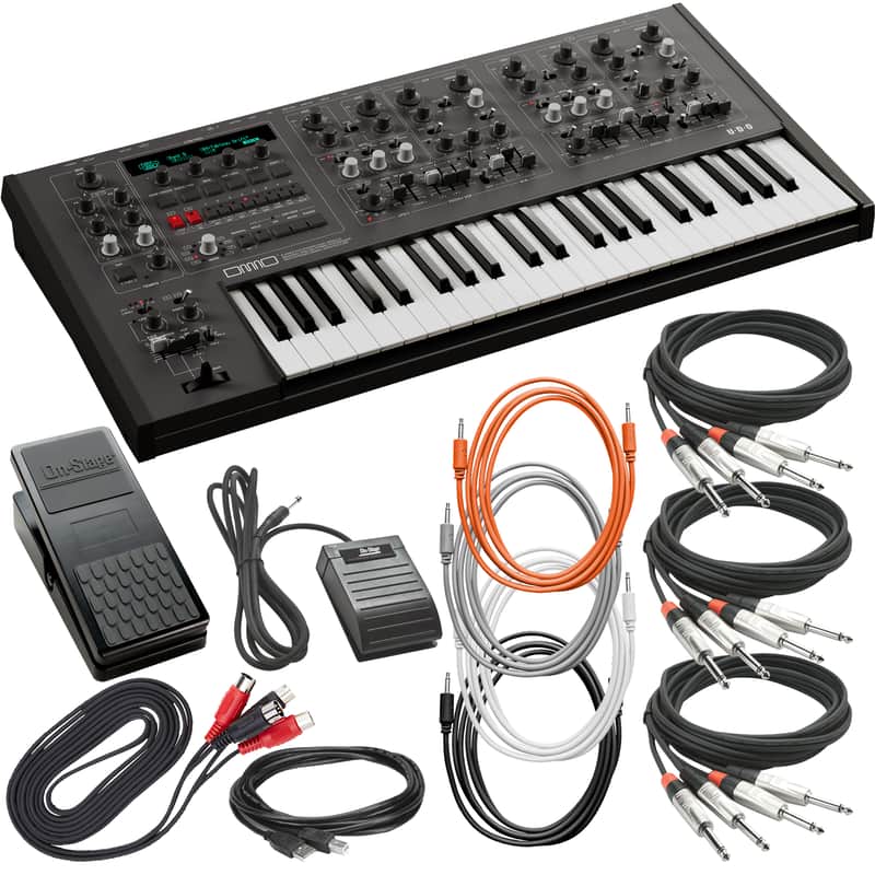 UDO Audio DMNO 8-Voice Polyphonic Keyboard Synthesizer - Black CABLE KIT image 1