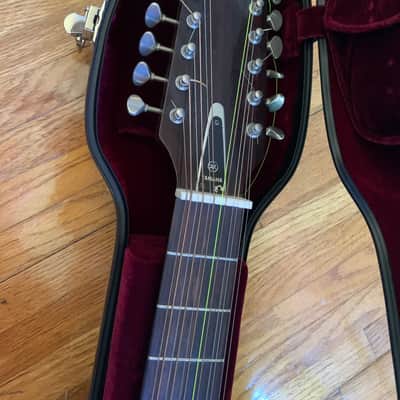 Yamaha FG230 Red Label 12 string with LR Baggs pickup and fiberglass case 1970s - Natural