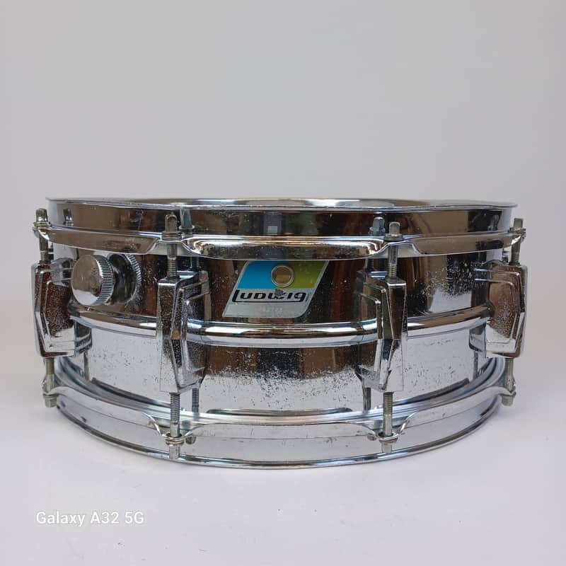 Ludwig Supraphonic 5x14"Snare Drum Blue/Olive #928722 10Lug Chicago Vintage 1972 image 1