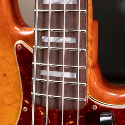 Fender Custom Shop Artisan Maple Burl Relic Jazz Bass - Honey Burst with Hardshell Case image 10