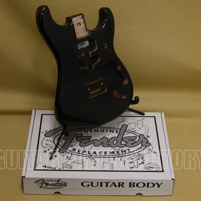 099-7103-706 Fender Deluxe Series Stratocaster Alder Guitar Body Black image 1