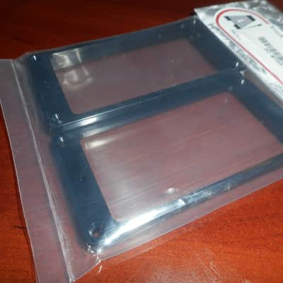 Humbucking Pickup Ring Set, Curved Bottom - BLACK