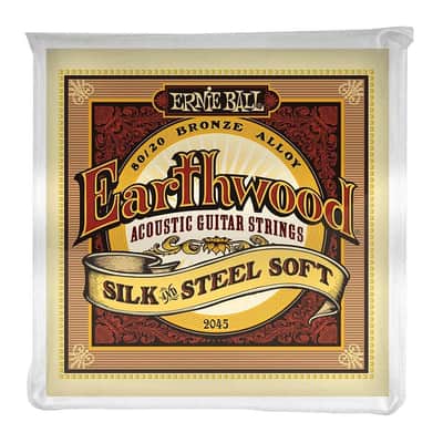 Ernie Ball 2045 Earthwood 80/20 Bronze Silk and Steel Soft Acoustic Guitar Strings (11-52)