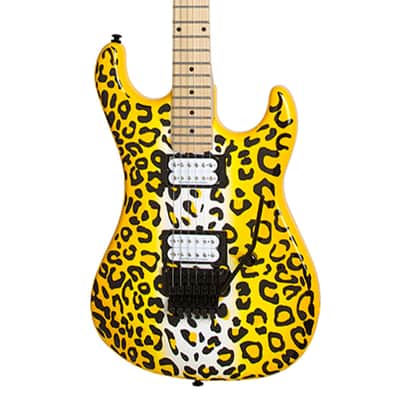 Kramer Pacer Vintage Steel Panther Satchel Signature Guitar Yellow Leopard image 3